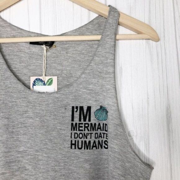 I'm A Mermaid Crop Tank Top - Picture 3 of 5